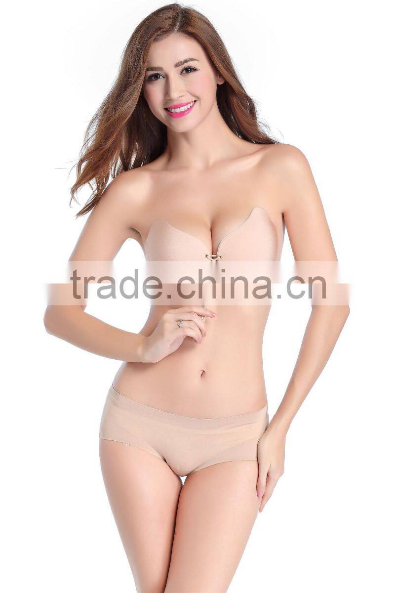 Beautiful Looks Magic Invisible Inserts Padded Adhesive Sexy Silicone Bra for Breast Enhance