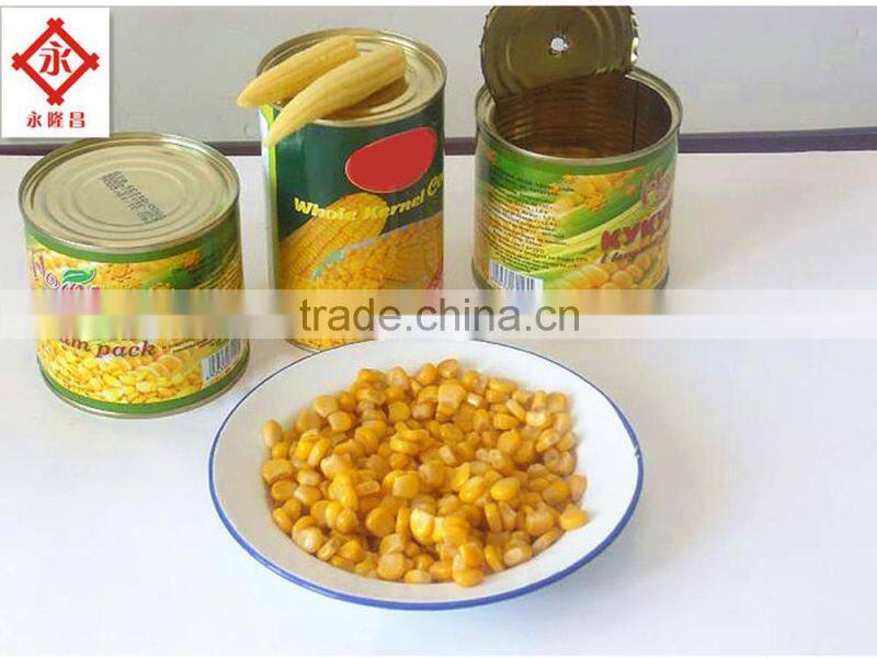 Canne sweet kernel corn with cheap price