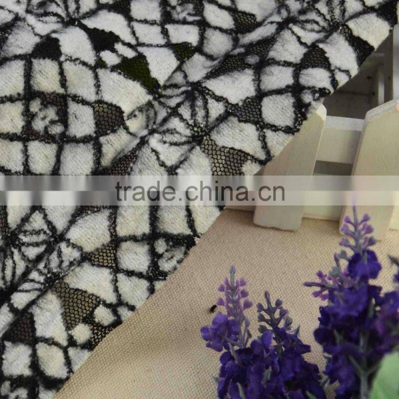 Two color mi brushed spande african lace fabrics