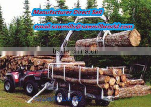 Hot sale1-12ton log trailer with crane log trailer with grapple Grab wood machine