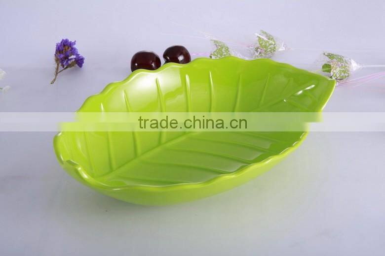leaf shape melamine plate bowl tableware dinnerware set, melamine western dinnerware sets