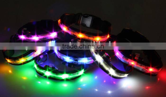 LED flashing dog collar