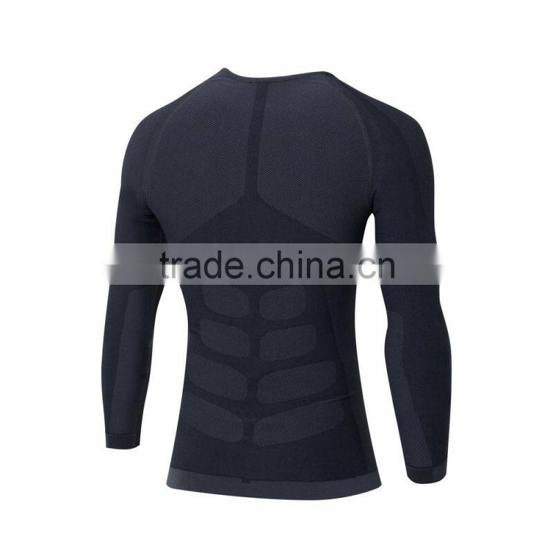 2017 New design dry fit long sleeve man sport fitness t-shirts, running t-shirts, custom sportwear