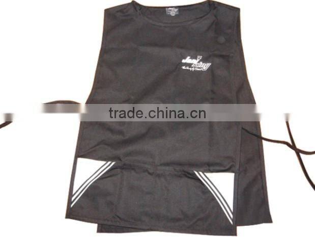 Blue Cobbler Apron with front pockets and adjustable side ties