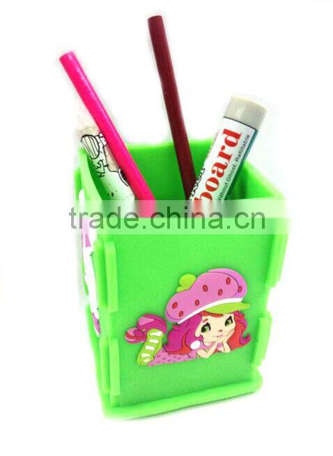 hot selling 3D silicone pen holder with various color ,custom logo,OEM orders are welcome