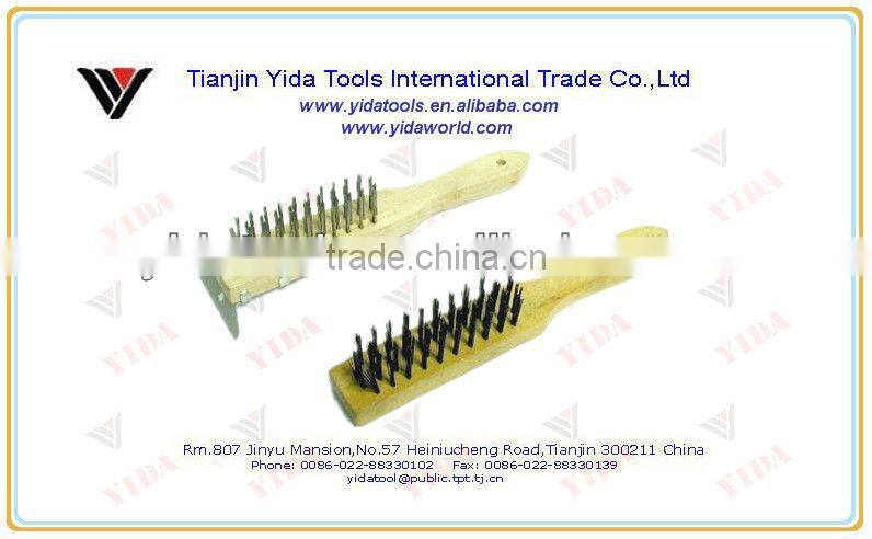 bent handle wire brush