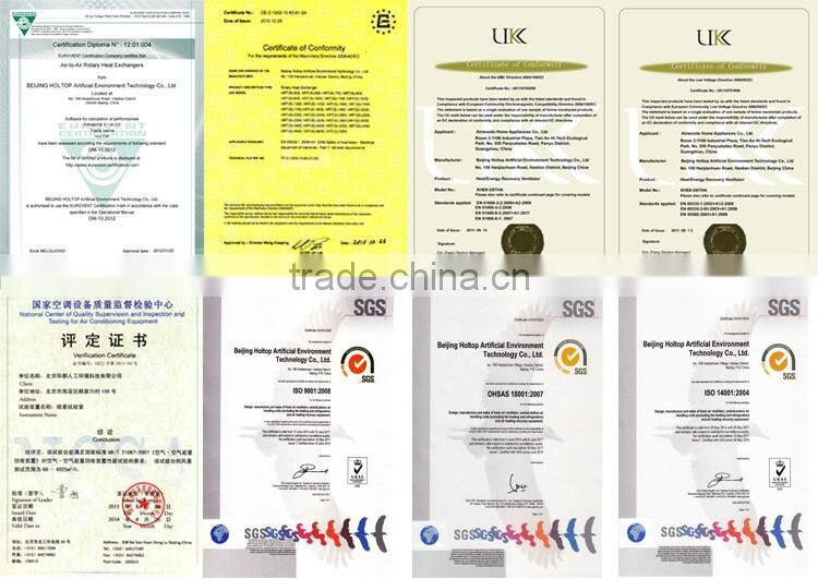 ERP2016 approved vrf system air conditioner heat recovery ventilation with auto bypass function