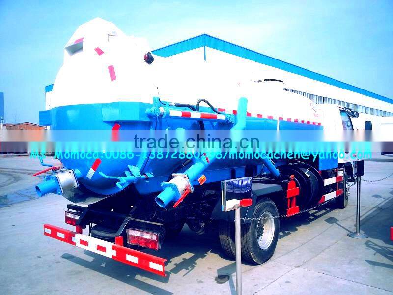 JAC high pressure water and suction truck,high pressure washing suction truck 5cbm