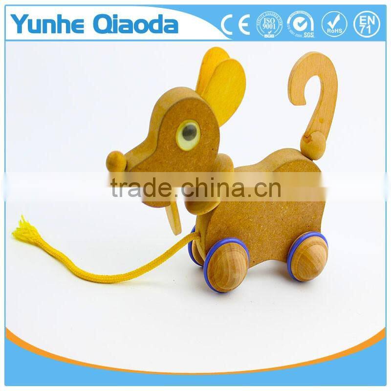 colorful Pull Along Dog Wooden Toy as you pull they make a fun baby