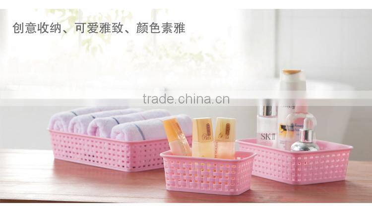 Multifunctional draining storage basket--pink(L)