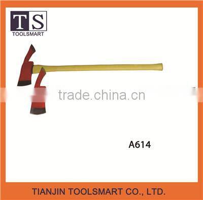 Hot sale all kinds of high quality fireman damascus steel hatchet with wooden hand