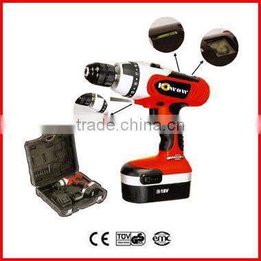 18V cordless drill with LED working light