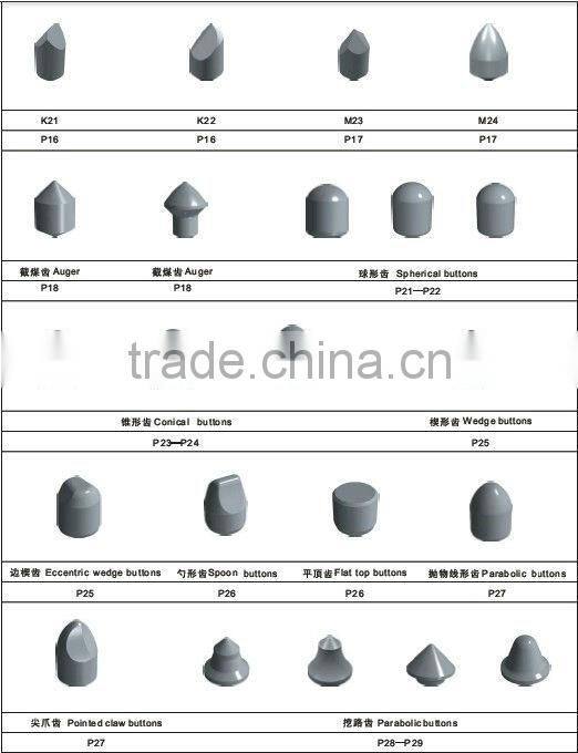 Tungsten carbide hammerhead tips With Good Wear resistance