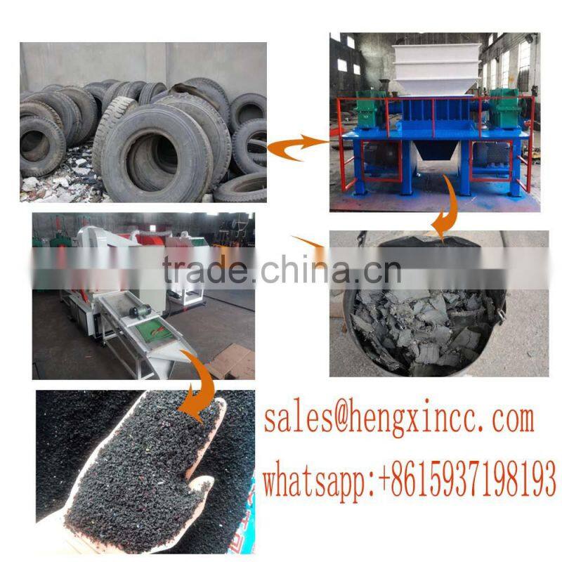 slicing and crushing rubber production line / waste tyre recycling line