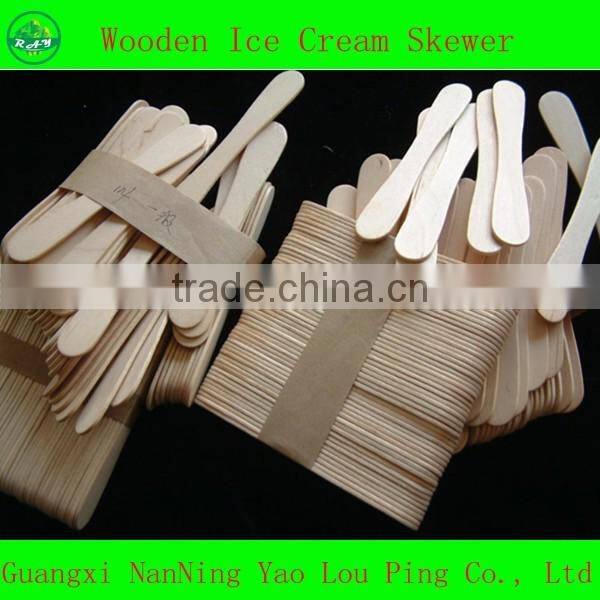 Hot Sell 114mm Individually Wrapped With Paper Ice Cream Spoon