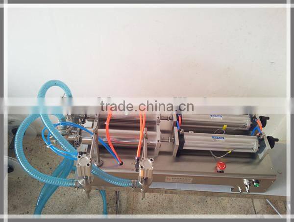 Pneumatic 10-300ml piston liquid filling machine double heads