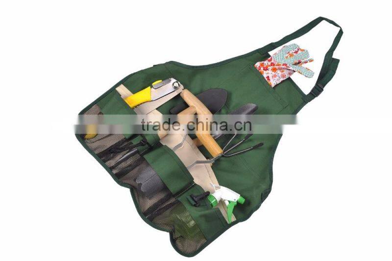 garden apron set with garden tools