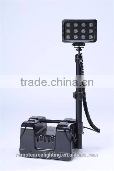 Mobile lighting system high flux led work light RALS-9936 heavy duty rechargeable searchlight with 12V socket plug