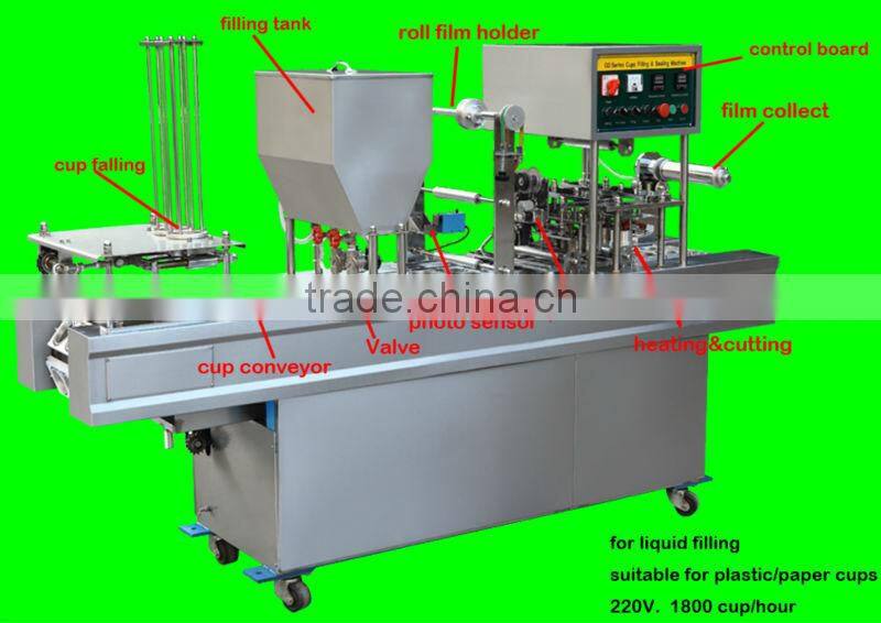GD series Auto Fill Seal Machine / Auto Cup Sealing Machine