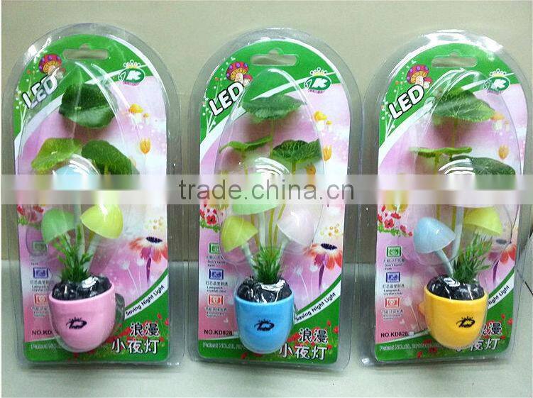 Energy Saving Light Control Sensor Lamp Color Mushroom LED Night Light