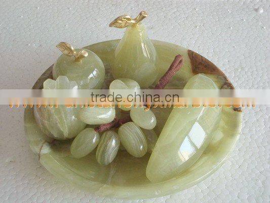 PAKISTAN SUPPLIER Hot Sale Popular ONYX FRUITS PLATES HANDICRAFTS