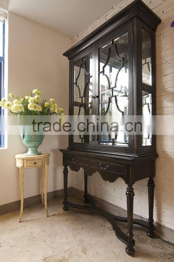 Chinese style living room solid wood side cabinet
