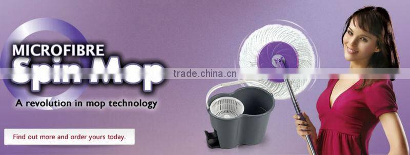 magic spin mop with ultra absorbent microfiber head