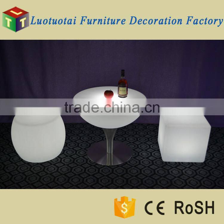 round led table/RGBW color change remote control light up led bar table