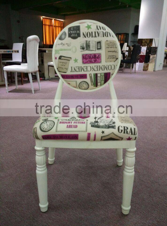 Hot sale Metal round back Ghost hotel chairs