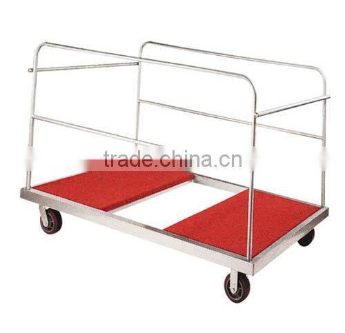 Convenient steel frame trolley for banquet table ,restaurant table trollry