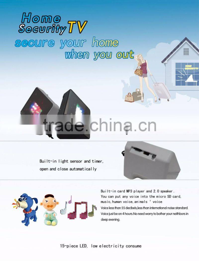 Wholesale Factory Anti-theft LED Colorful Night Light Sensor Fake TV For Home Security, Mini Home Security Light Sensor Fake TV