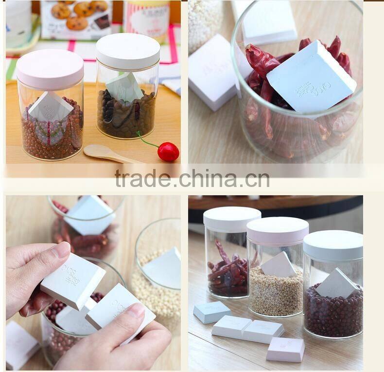 Fast drying moisture absorbing moisture Celite block kitchen storage desiccant block