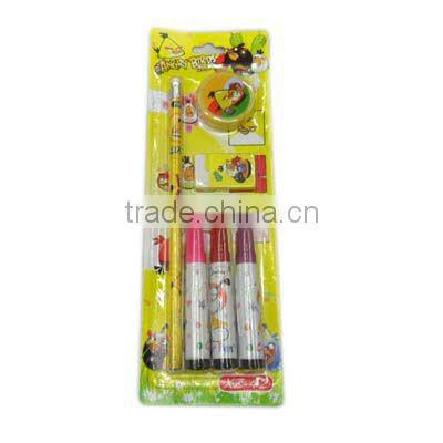 Back to school stationery set /Stationery sets for kids/mickey hello kitty Kawaii Pencil+rubber+ruler Stationery