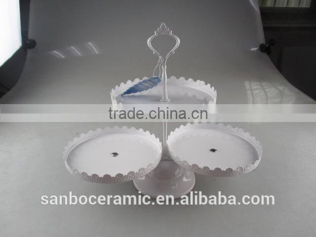 3 Tier Cake Stand, Glass Golden Cake Stand For Russia Market