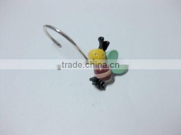 Polyresin shower curtain hooks