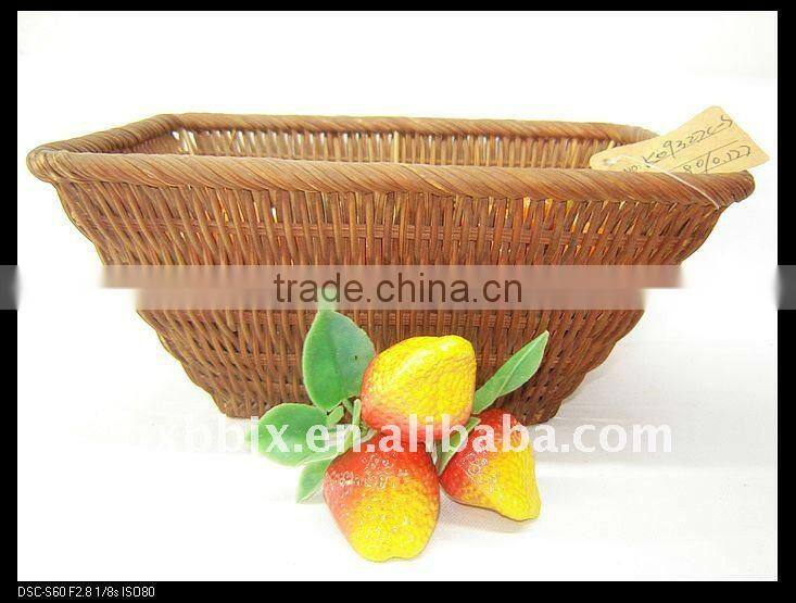 Rectangle awn woven iron frame storage mini fruit basket