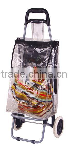 Custom Cheap Folding Shopping Trolley Bag with Two Wheels