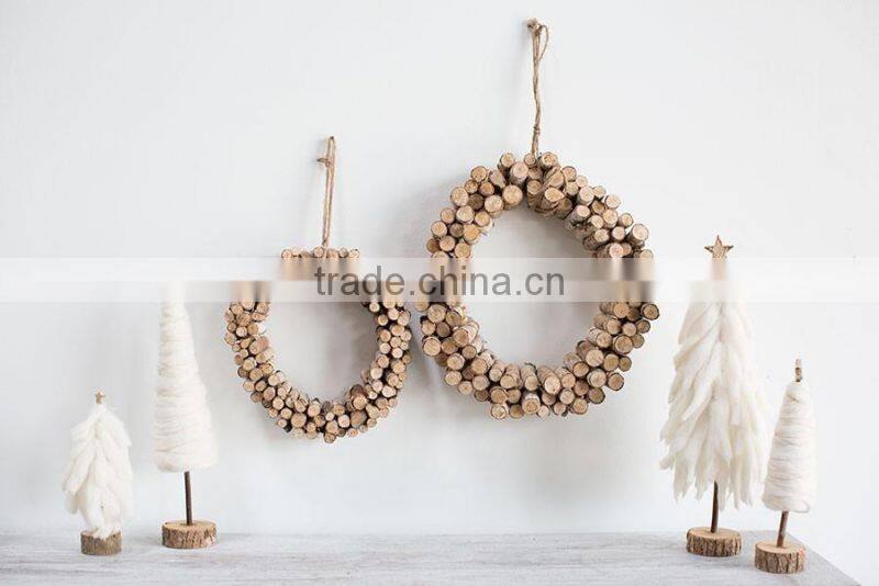 Birch Logs Wreath