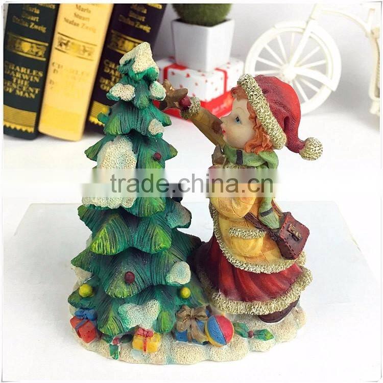 Custom resin Santa Claus figurine christmas decoration