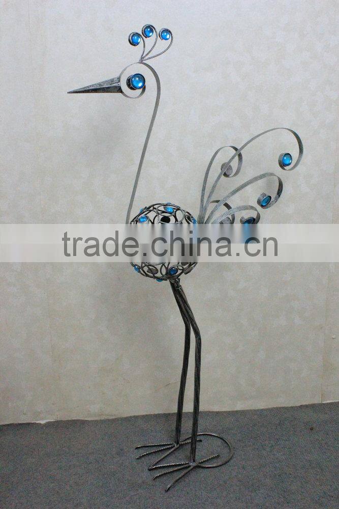Metal peacock garden decoration