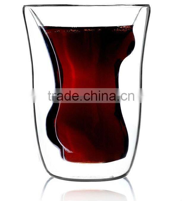 Sexy body double wall glass