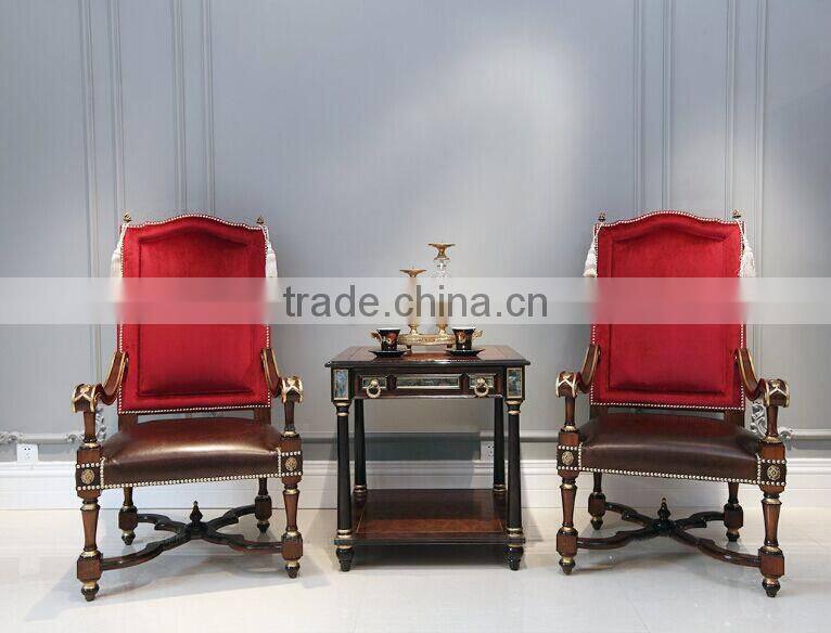 Handcarved Classic Elegant European Style Stripe Pattern Wood Console Table for Living Room and Dining Room BF12-05314d