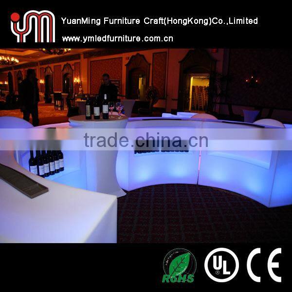 Led Illuminated Modular Round Bar Counter