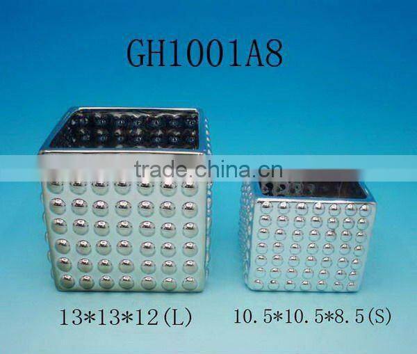 3.9inch Square ceramic flower pot