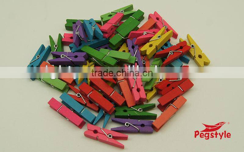 Colored high quality Spring Wooden peg&Wooden clip for European markets