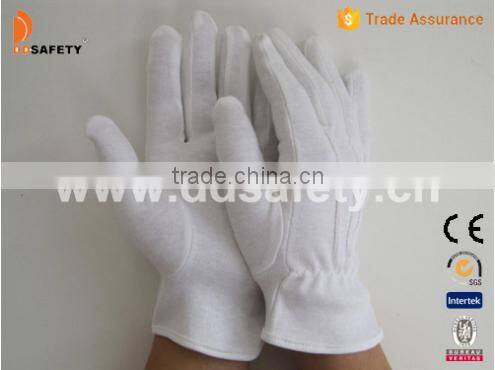 DDSAFETY 2017 100% Bleach Cotton Interlock 3 Seams On Back Safety Gloves