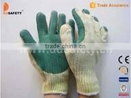 DDSAFETY 2017 Cotton Rubber Working Safety Glove 10 Gauge Bleach Cotton With Red Rubber Glove