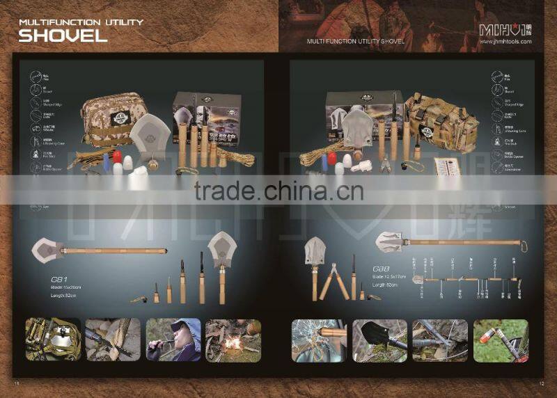 Multi Purpose Survival shovel multifunction Folding outdoor Shovel