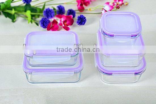 Round Glass Food Container Sets with Lid