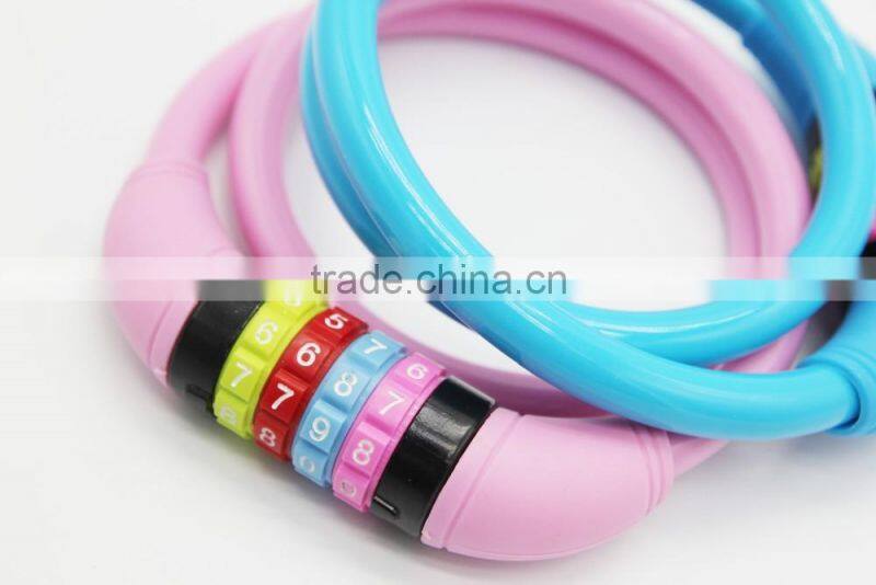 2016 hot sales 4-digital hit password steel cable bike bicycle lock
